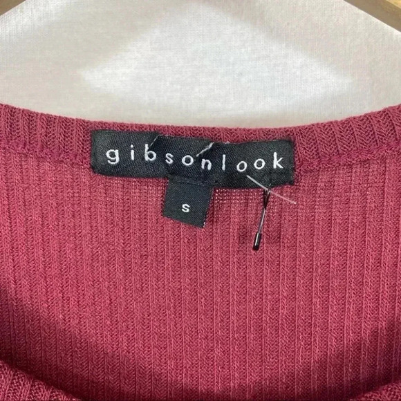 Gibson Look Mixed Rib Waffle Knit  Henley - Picture 4 of 11